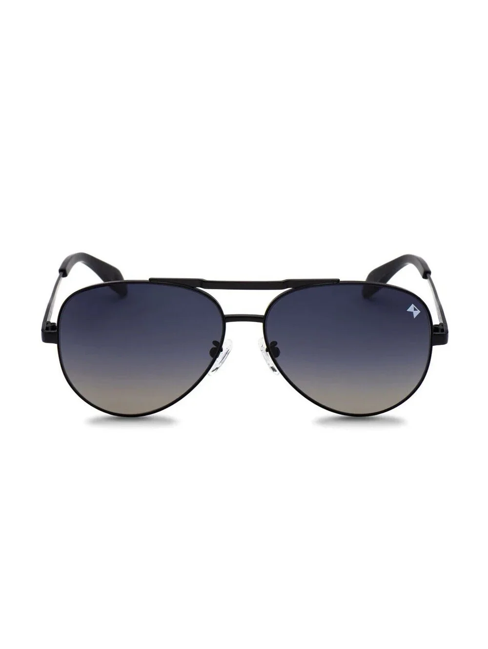 William Painter Hughes Polarized Aviator Titanium Sunglasses Black/Black Lens